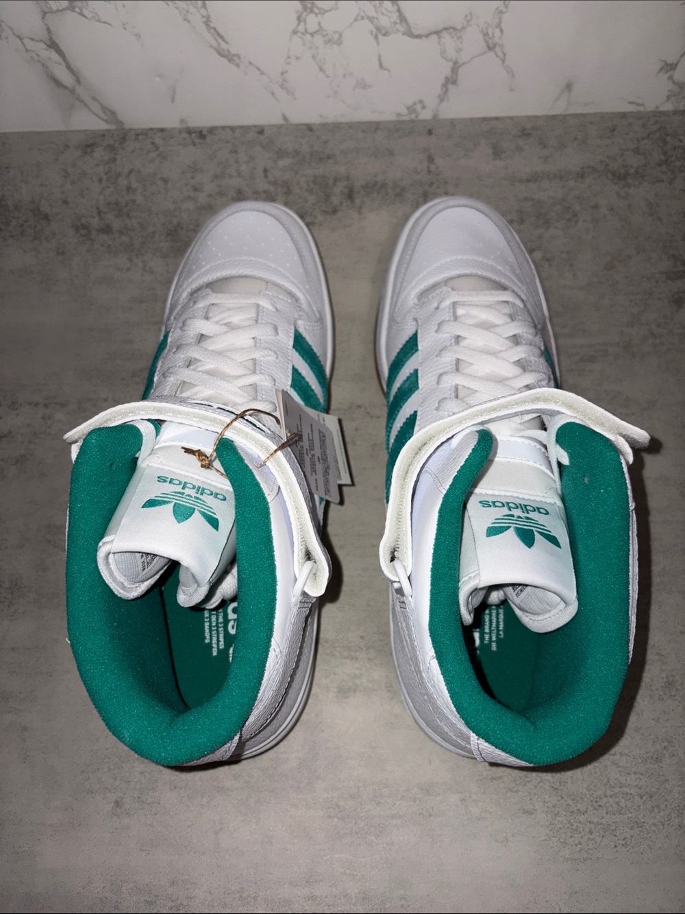 NWT MEN’S Adidas Forum Mid White Teal - Picture 7 of 8